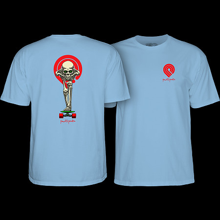 パウエルＴ Powell Peralta Tucking Skeleton T-Shirt Baby Blue - Powell