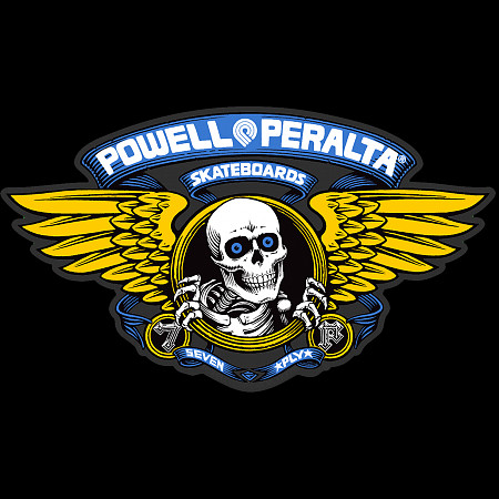 Peralta Winged Ripper 12" Die-Cut Ramp Sticker - BLUE - Powell- Peralta®