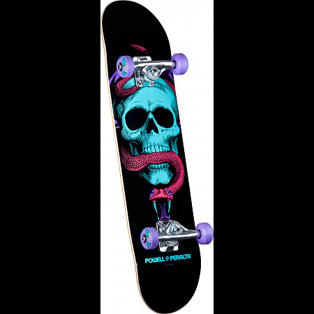 Powell Peralta Blacklight Skull & Snake Purple Complete Skateboard - 7.625  x 31.625 - Powell-Peralta®