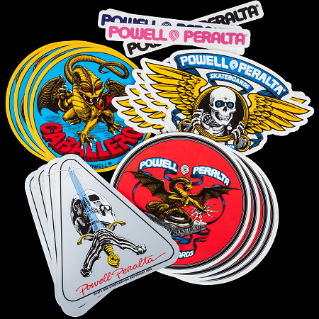 4 STICKERS 4 POWELL PERALTA STICKERS INCLUDES 2 RIPPERS AND 2 OVAL DRAGONS 