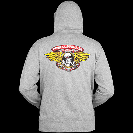 Powell Peralta Winged Ripper Hooded Zip - Gray - Powell-Peralta®