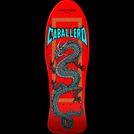 Powell Peralta Steve Caballero Dragon Skateboard Deck Red/Silver 