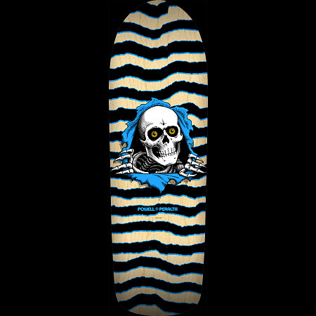 Powell Old School Ripper Skateboard Deck Nat/Blue- 9.89 x 31.32 - Powell-Peralta®