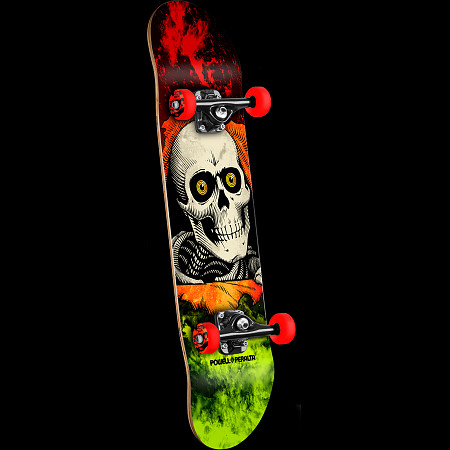 Powell Peralta Ripper Storm Complete Skateboard Red/Lime - 8 x 32.125 ...