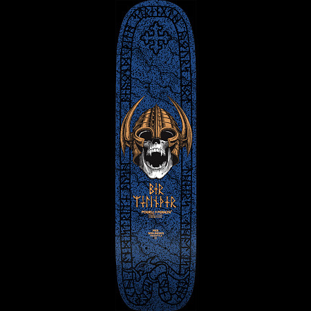 Powell Peralta Per Welinder Nordic Skull Freestyle Skateboard Deck  Navy/Gold - 7.25 x 27 10 x 30.125