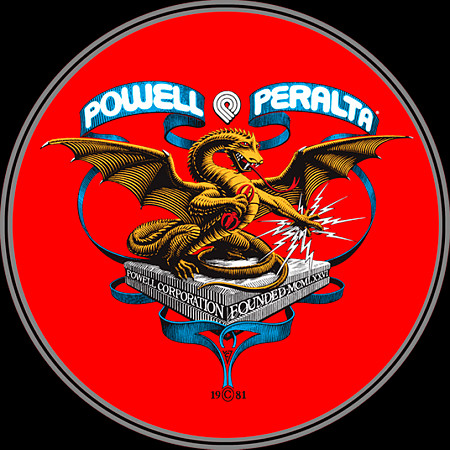POWELL PERALTA ドラゴンポスター1981年 Powell Peralta Banner Dragon Sticker (10 pack) - Powell-Peralta®