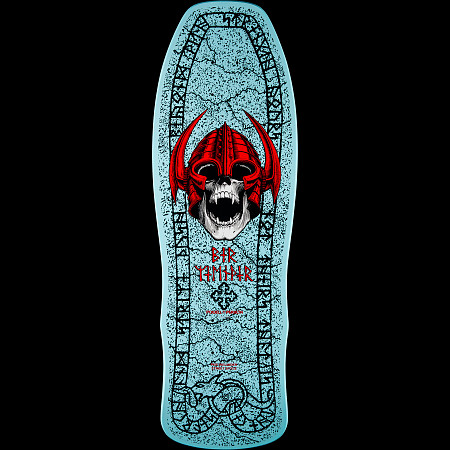 Powell Peralta Welinder Nordic Skull Skateboard Deck Light Blue 