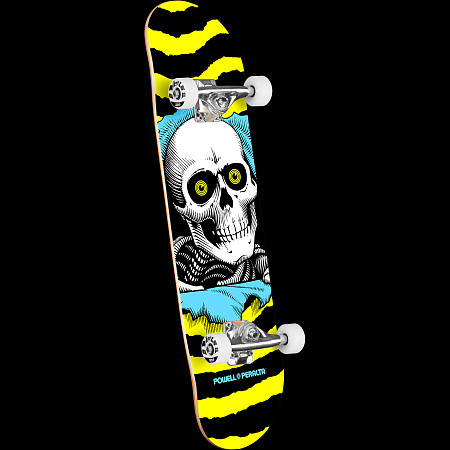 新品 POWELL PERALTA RIPPER DECK 7 inc パウエル Powell Peralta Ripper Birch Complete Skateboard Yellow/Blue