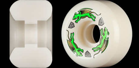 Powell Peralta Nano Rats 88A - AV6 Asymmetrical Shape - Medium Ride Patch - 56mm x 36mm 88A AV6 Skateboard Wheels 4pk