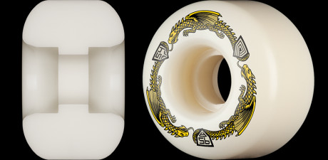 Powell Peralta Dragons 95A - V4 Symmetrical Shape - Medium Ride Patch - 54mm x 34mm 95A V4 Skateboard Wheels 4pk