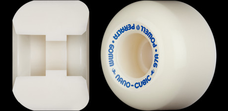 Powell Peralta Nano-Cubic 97A - Asymmetrical Shape - Wide Ride Patch - Offset Bearing - 60mm x 38mm 97A Skateboard Wheels 4pk
