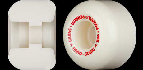Powell Peralta Nano-Cubic 93A - Asymmetrical Shape - Medium Ride Patch - Offset Bearing - 54mm x 36mm 93A Skateboard Wheels 4pk