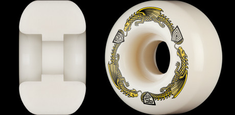 Powell Peralta Dragons 95A - V1 Symmetrical Shape - Narrow Ride Patch - 52mm x 31mm 95A V1 Skateboard Wheels 4pk