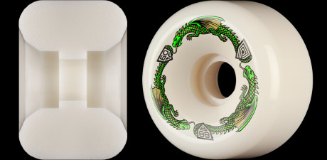 Powell Peralta Dragons 88A - Bomber Symmetrical Shape - Extra Wide Ride Patch - 60mm x 40mm 88A Bomber Skateboard Wheels 4pk