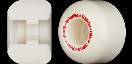 Powell Peralta Nano-Cubic 93A - Asymmetrical Shape - Wide Ride Patch - Offset Bearing - 58mm x 37mm 93A Skateboard Wheels 4pk