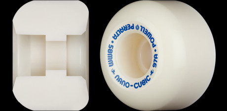 Powell Peralta Nano-Cubic 97A - Asymmetrical Shape - Wide Ride Patch - Offset Bearing - 58mm x 37mm 97A Skateboard Wheels 4pk