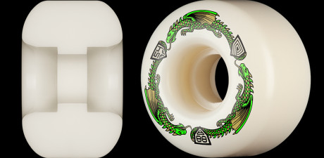 Powell Peralta Dragons 88A - V4 Symmetrical Shape - Medium Ride Patch - 54mm x 34mm 88A V4 Skateboard Wheels 4pk