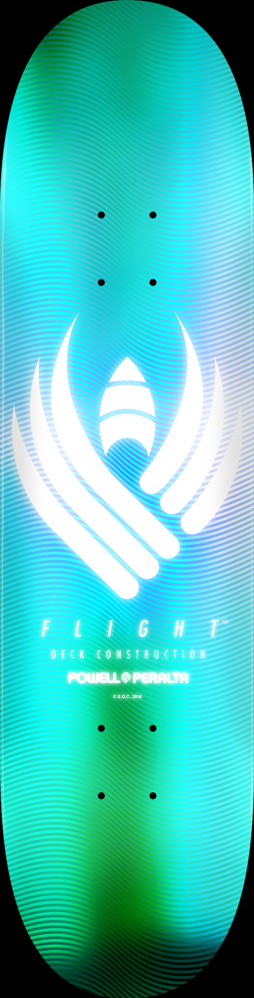 Powell Peralta Flight® Skateboard Deck Glow Turquoise - Shape 243