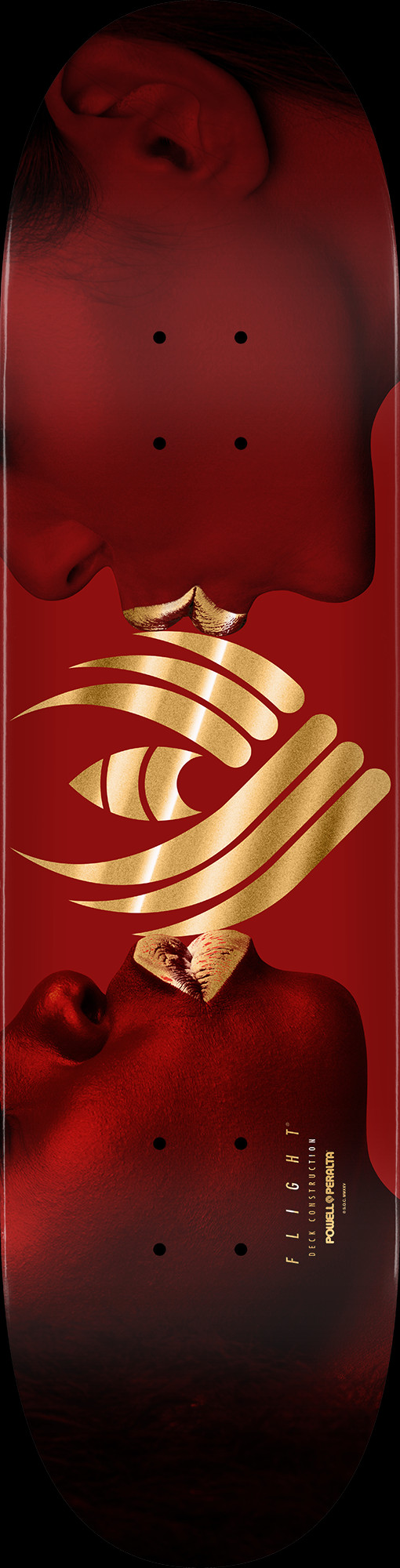 Powell FLIGHT DECK KISS 8.13インチ Powell Peralta Kiss FLIGHT Green/Gold Foil Skateboard Deck - 8.5