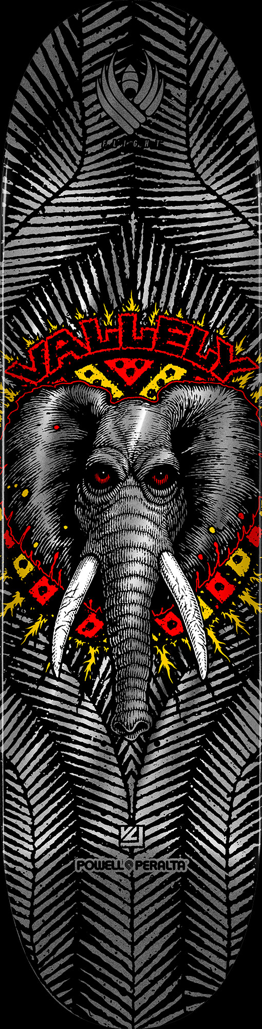 Powell Peralta FLIGHT Mike Vallely Elephant Silver Foil Skateboard