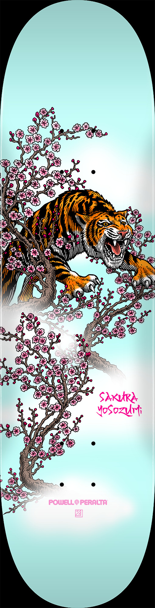 POWEL パウエル YOSOZUMI TIGER LT 8” Powell Peralta Skateboard Complete Yosozumi Tiger Light Blue