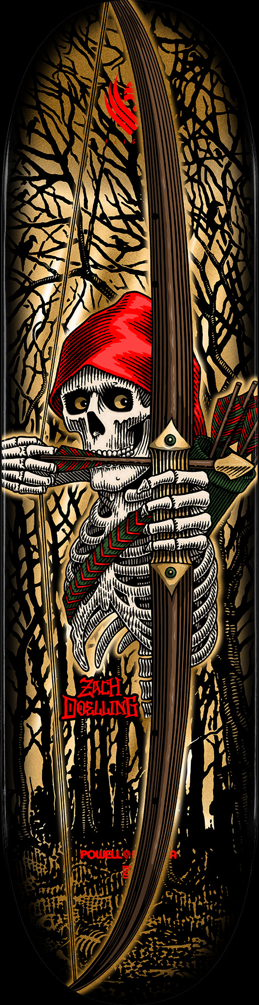 Powell Peralta Pro Zach Doelling Archer FLIGHT® Skateboard Deck
