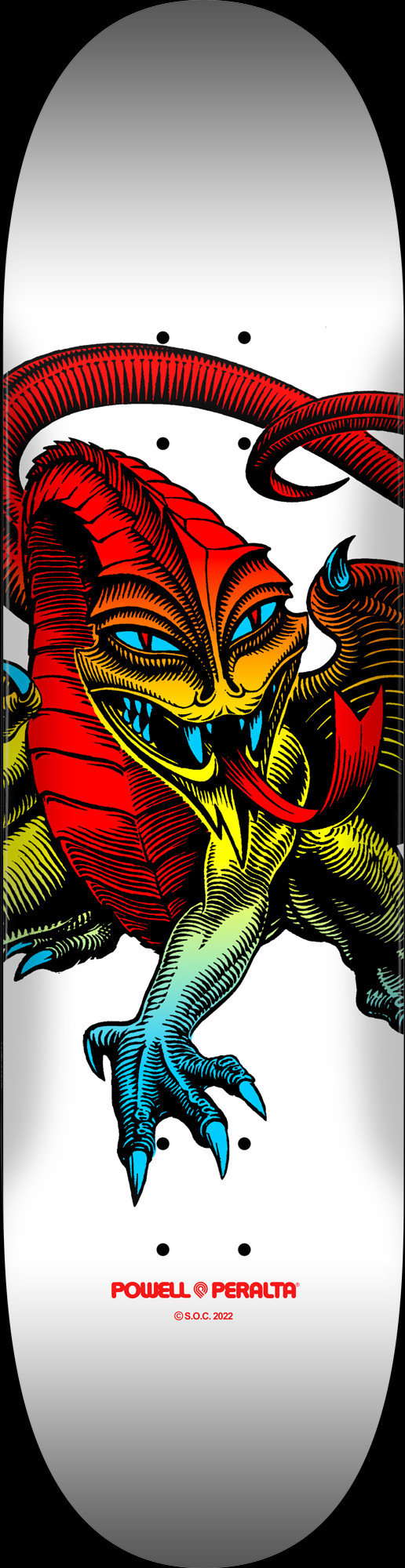 Powell Peralta Cab Dragon Skateboard Deck Yellow Fade / White