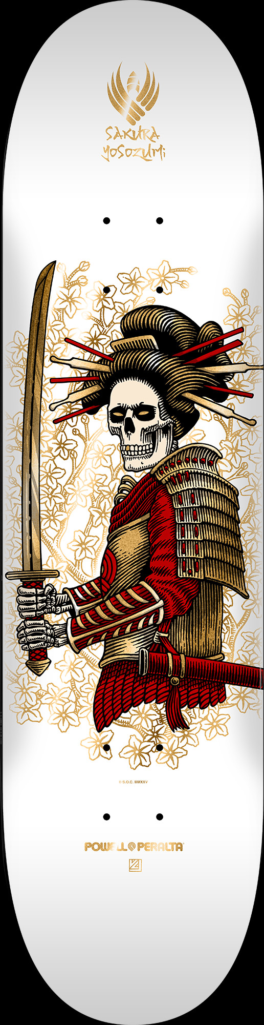Skeleton Silver Foil FLIGHT Skateboard Deck - Thumbnail 2