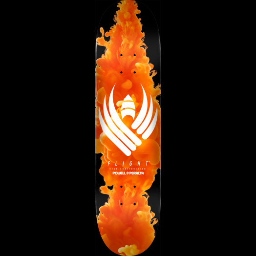 Powell Peralta Color Burst Orange FLIGHT® Skateboard Deck - Shape 246 K21 9 x 32.95