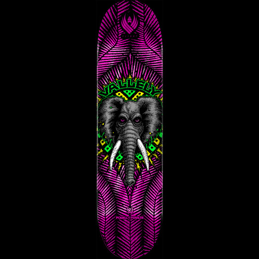 Powell Peralta FLIGHT Mike Vallely Elephant Pink Foil Skateboard Deck - 8.63" K26