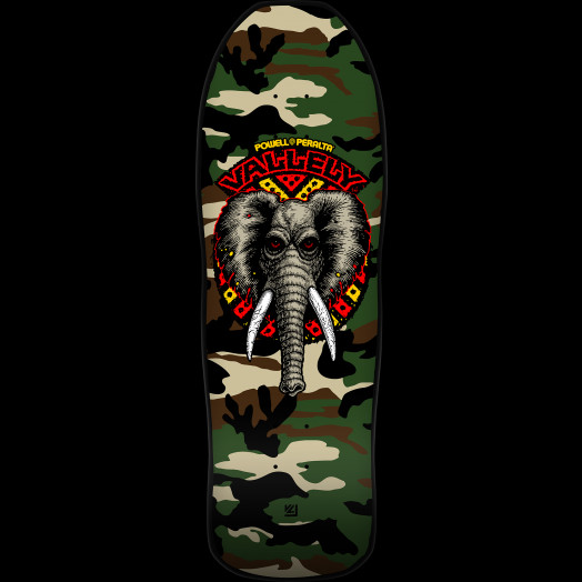 Powell Peralta Vallely Elephant Reissue Skateboard Deck Camo - 9.85 x 30