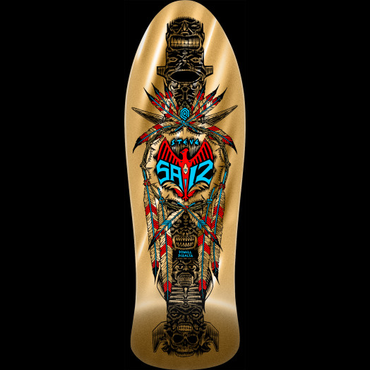 Powell Peralta Steve Saiz Totem Reissue Skateboard Deck Gold Foil - 10 x 30.81