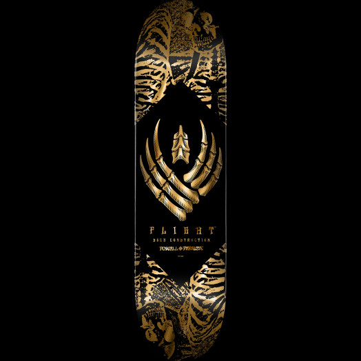 Powell Peralta Skeleton Gold Foil FLIGHT Skateboard Deck