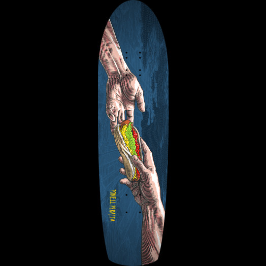 Powell Peralta Skateboard Deck Funshape Hands Navy - 8.4 x 31.5