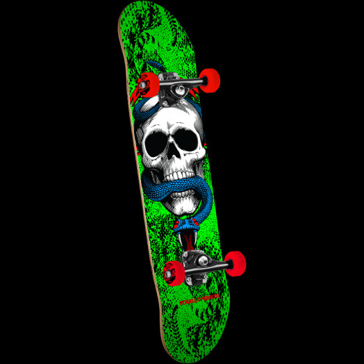 Powell Peralta Skull and Snake One Off Complete Skateboard Green - 7.625 x 31.625