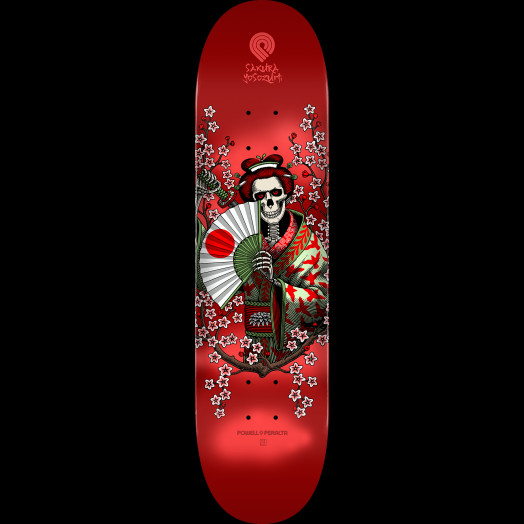 Powell Peralta Yosozumi Samurai Skateboard Deck Red - Shape 244 K20 - 8.5 x 32.08