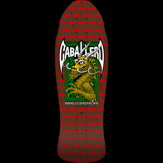 Powell Peralta Steve Caballero Street Reissue Skateboard Deck Red/Brown - 9.625 x 29.75