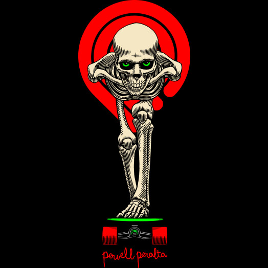 Powell Peralta Tucking Skeleton Sticker 10pk