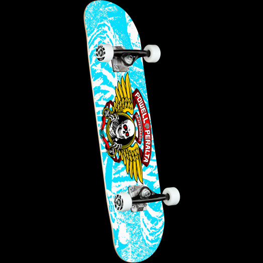 Powell Peralta Winged Ripper Birch Complete Skateboard - White/Blue - 8 x  31.45