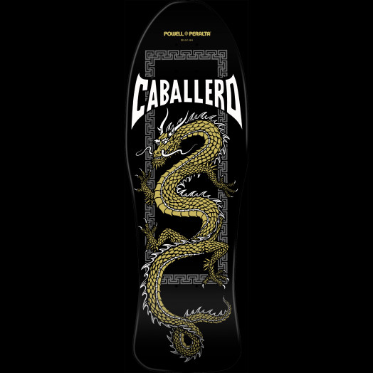 Powell Peralta Pro Steve Caballero Chinese Dragon Blem Skateboard Deck Black/Gold - 10 x 30