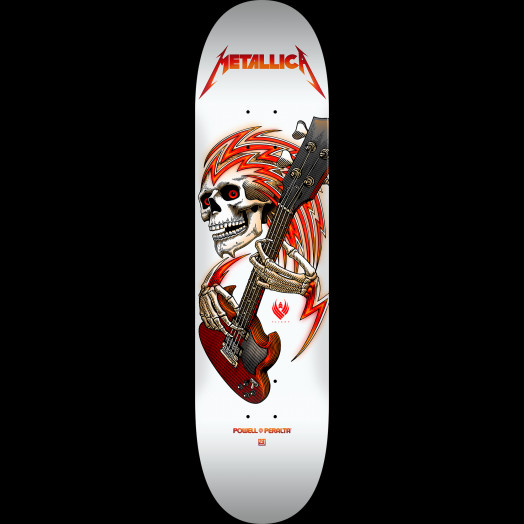 Powell Peralta Flight® Metallica Collab Skateboard Deck White - 8.75 x 32.95