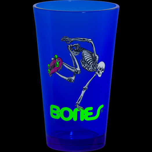 Powell Peralta Pint Glass Skateboard Skeleton Blacklight