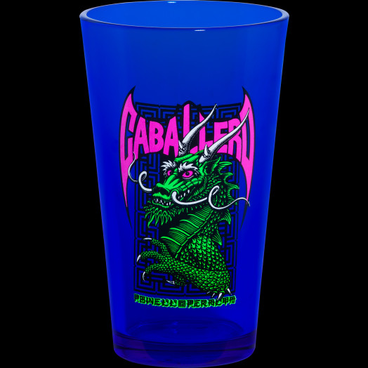 Powell Peralta Pint Glass Cab Street Dragon Blacklight