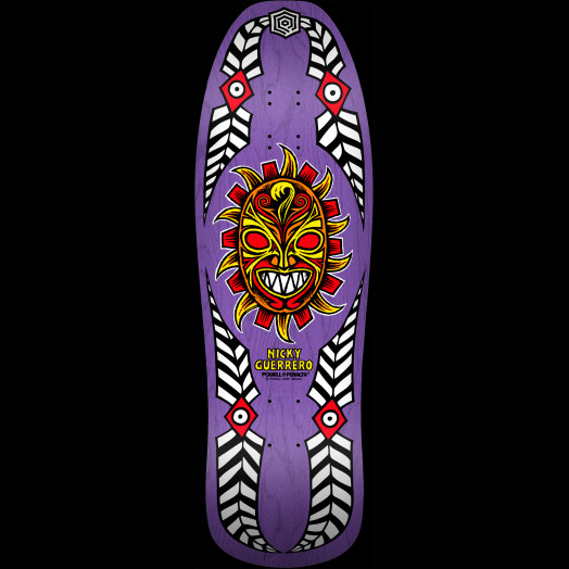 Powell Peralta Nicky Guerrero Mask Skateboard Deck Purple - 10 x 31.75