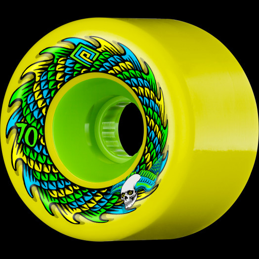 Powell Peralta Soft Slide Skateboard Wheels 70mm 75A 4pk Yellow