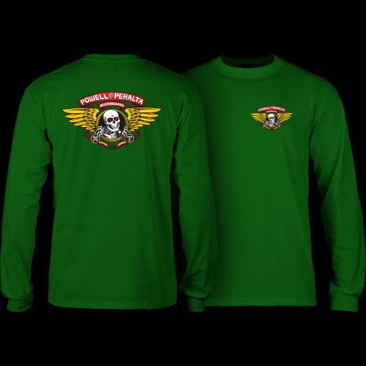 Powell Peralta Winged Ripper L/S Shirt Forest Green