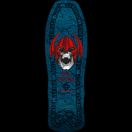 Powell Peralta Welinder Nordic Skull Skateboard Deck Blue - 9.625 x 29.75