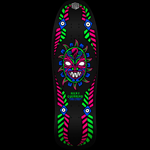 Powell Peralta Nicky Guerrero Mask Skateboard Deck Blacklight - 10 x 31.75