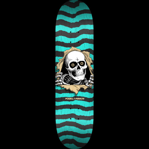 Powell Peralta Ripper Skateboard Deck Turquoise - Shape 248 - 8.25 x 31.95