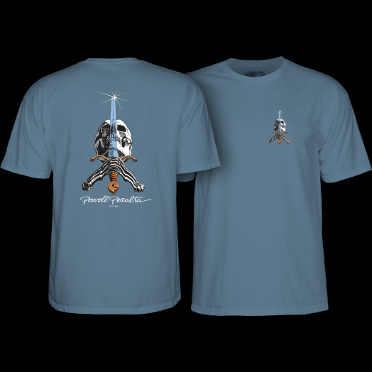 Powell Peralta Skull & Sword T-Shirt Indigo Blue